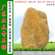 2.9米高园林黄蜡石 刻字造型石 编号W-5519