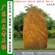 5.3米高广东黄蜡石 刻字彩石 编号A5-3233