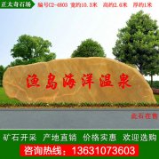  10.3米广东大型黄蜡石 刻字景观石 编号C2-4803