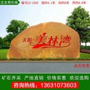  4.1米广东黄蜡石校园文化石刻字石 编号L3-1542