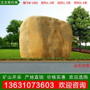 1.9米宽黄蜡石 社区文化石 刻字石 编号M-1655