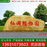 5.6米宽园林黄蜡石 景区公园刻字石 编号A7-1003