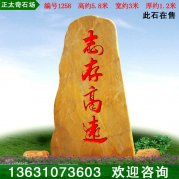 5.8米高天然黄蜡石 景观石 刻字文化石 编号1258