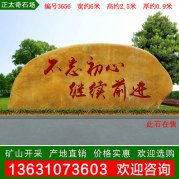 6米宽大型黄蜡石 刻字宣传石 标识石 编号3656
